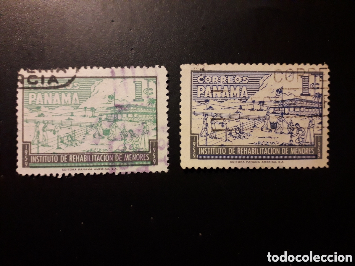 Sellos: PANAM&Aacute; YVERT 324/5 SERIE COMPLETA USADA 1959 INSTITUTO REHABILITACI&Oacute;N DE MENORES PEDIDO M&Iacute;NIMO 3&euro;