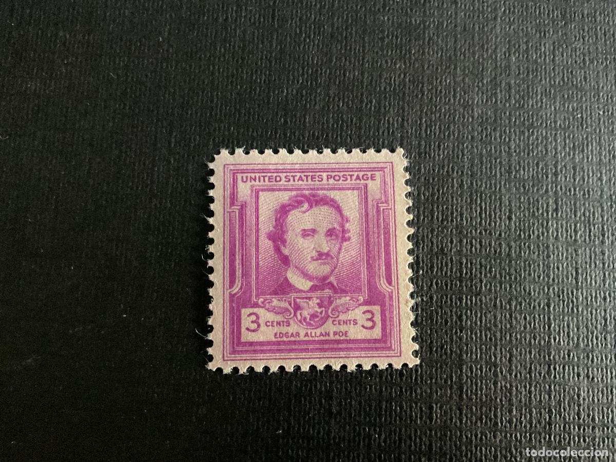 Sellos: ESCRITORES. ESTADOS UNIDOS N&ordm; YVERT 537*** A&Ntilde;O 1949. CENTENARIO MUERTE ESCRITOR EDGAR ALLAN POE