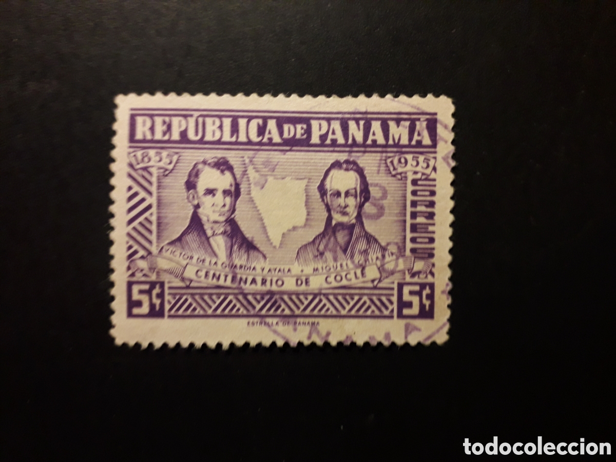 Sellos: PANAM&Aacute; YVERT 300 SERIE COMPLETA USADA 1955 CENTENARIO PROVINCIA DE COCL&Eacute;, MAPAS PEDIDO M&Iacute;NIMO 3&euro;