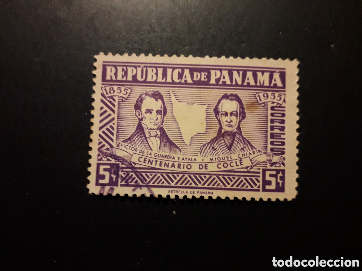 Sellos: PANAM&Aacute; YVERT 300 SERIE COMPLETA USADA 1955 CENTENARIO PROVINCIA DE COCL&Eacute;, MAPAS PEDIDO M&Iacute;NIMO 3&euro;