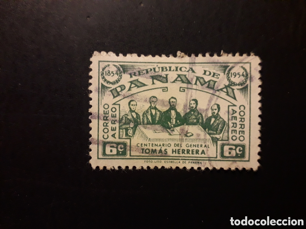 Sellos: PANAM&Aacute; YVERT A 139 SELLO SUELTO USADO 1954 GENERAL TOM&Aacute;S HERRERA PEDIDO M&Iacute;NIMO 3&euro;