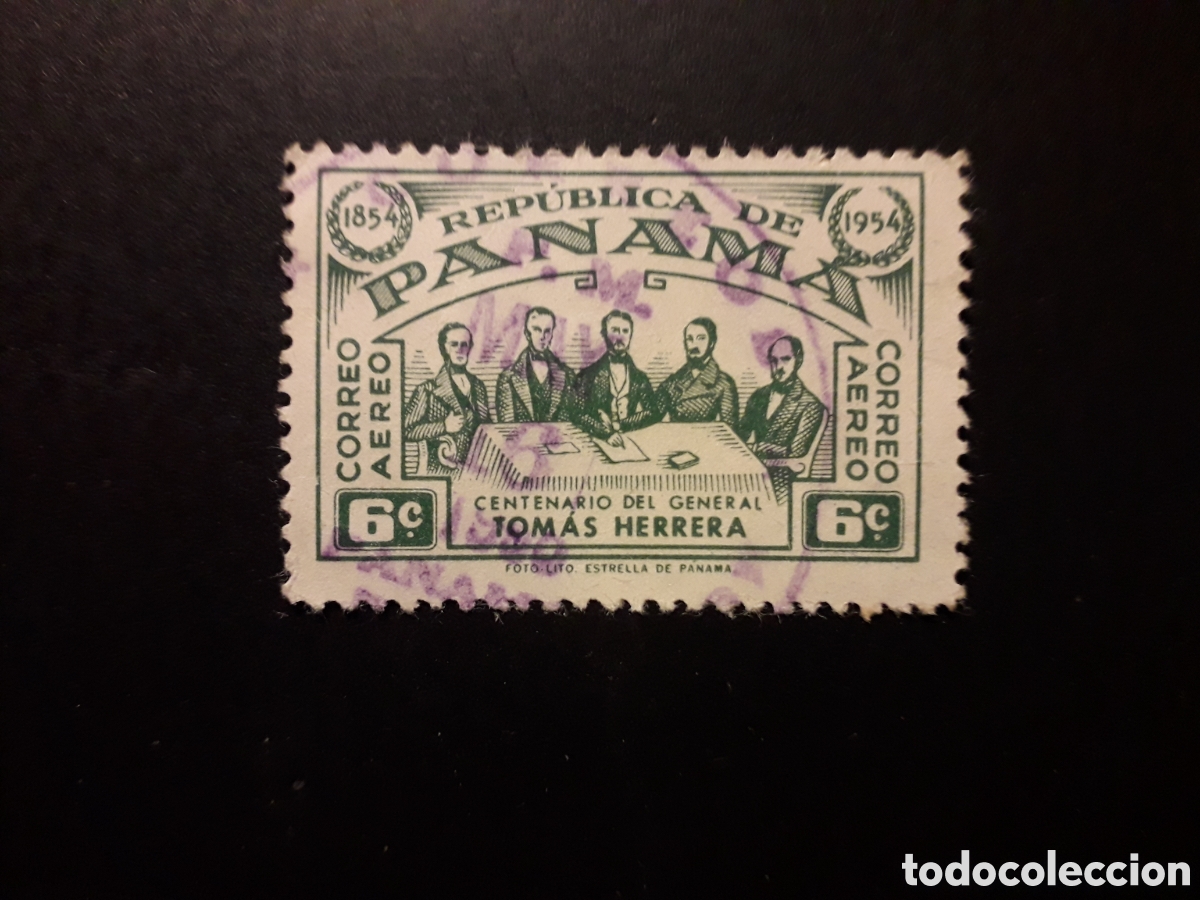 Sellos: PANAM&Aacute; YVERT A 139 SELLO SUELTO USADO 1954 GENERAL TOM&Aacute;S HERRERA PEDIDO M&Iacute;NIMO 3&euro;