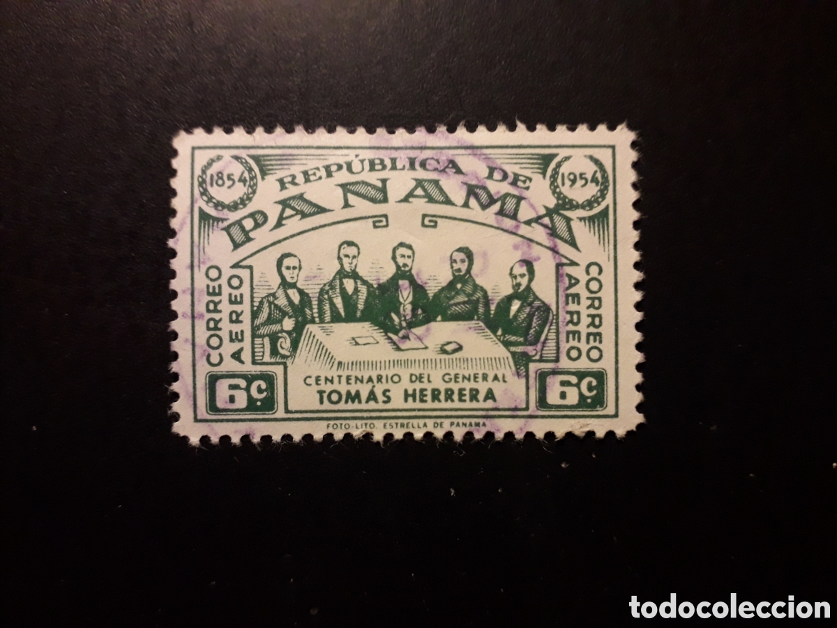 Sellos: PANAM&Aacute; YVERT A 139 SELLO SUELTO USADO 1954 GENERAL TOM&Aacute;S HERRERA PEDIDO M&Iacute;NIMO 3&euro;