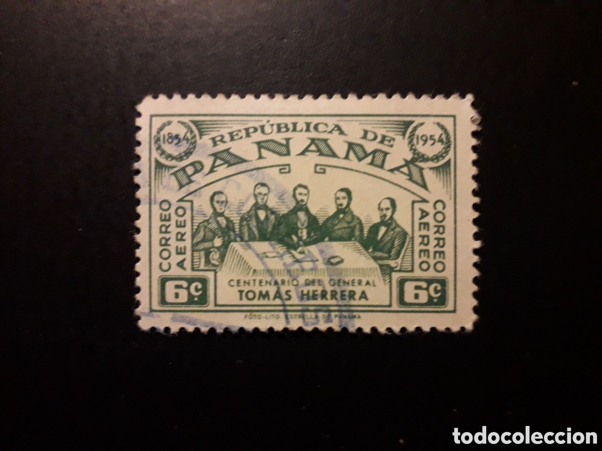 Sellos: PANAM&Aacute; YVERT A 139 SELLO SUELTO USADO 1954 GENERAL TOM&Aacute;S HERRERA PEDIDO M&Iacute;NIMO 3&euro;