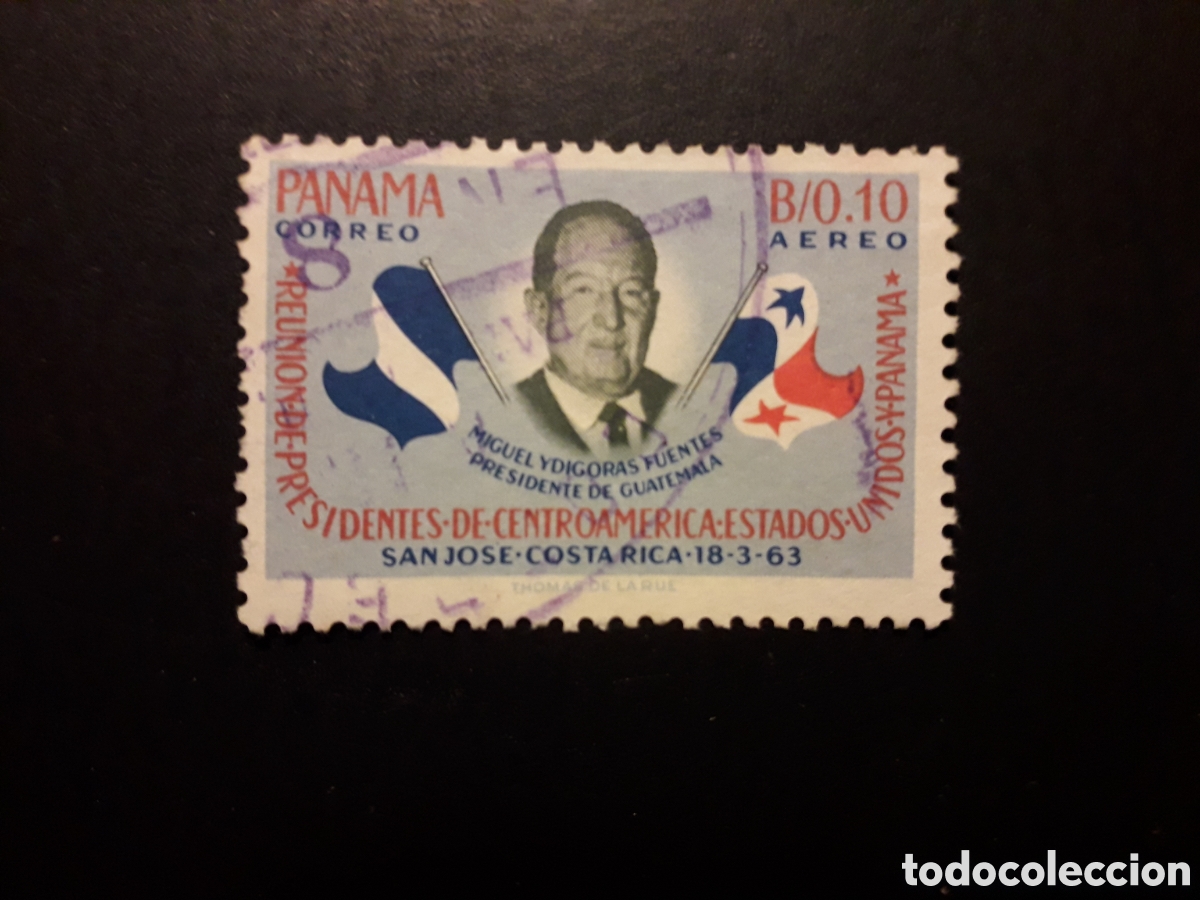 Sellos: PANAM&Aacute; YVERT A 289 SELLO SUELTO USADO 1963 REUNI&Oacute;N DE PRESIDENTES, BANDERAS PEDIDO M&Iacute;NIMO 3&euro;