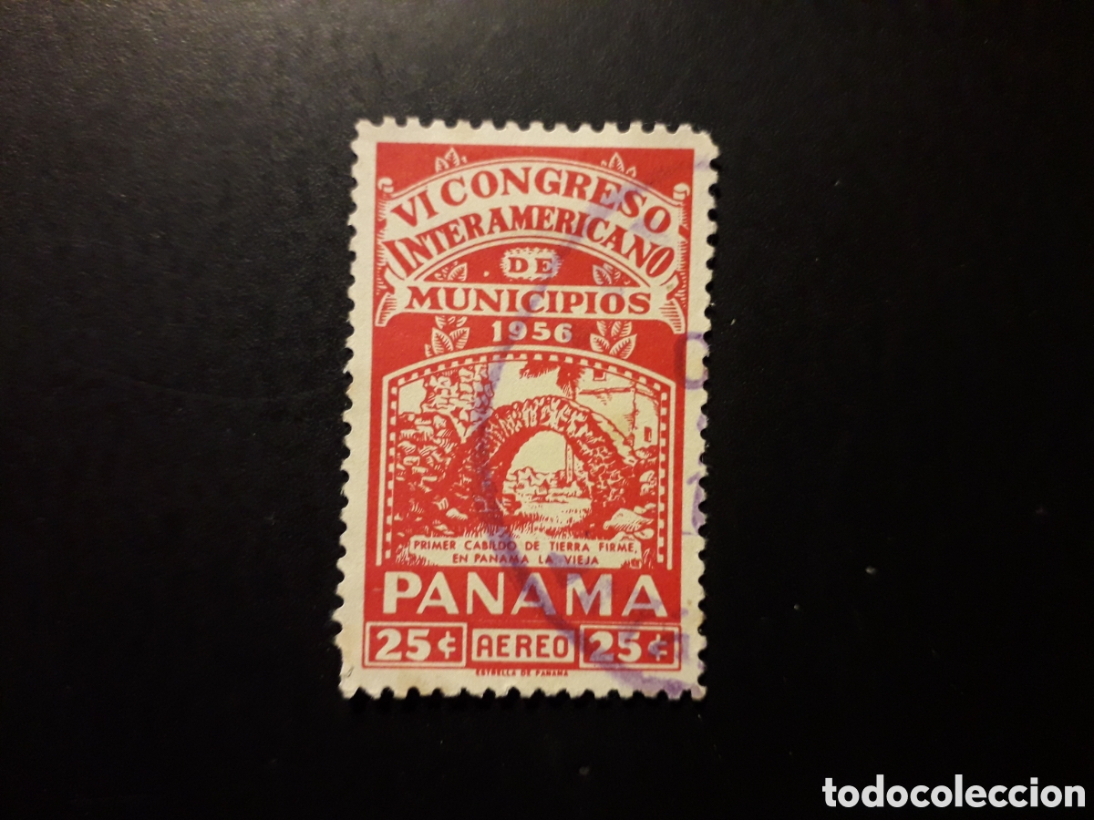 Sellos: PANAM&Aacute; YVERT A 167 SELLO SUELTO USADO 1956 PUENTES, CONGRESO DE MUNICIPIOS PEDIDO M&Iacute;NIMO 3&euro;