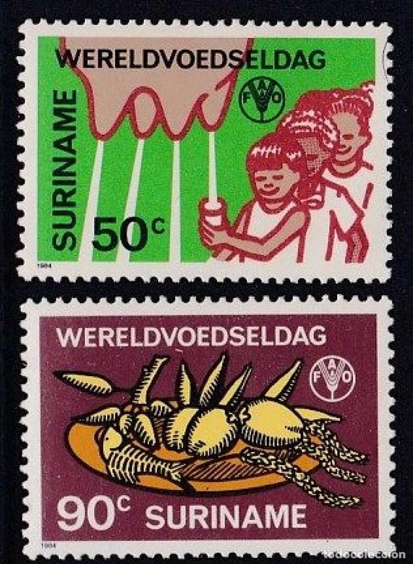 Sellos: SURINAM 1984 2 STAMPS MNH DIA MUNDIAL DE LA ALIMENTACION WORLD FOOD DAY JOURNEE DE ALIMENTATION