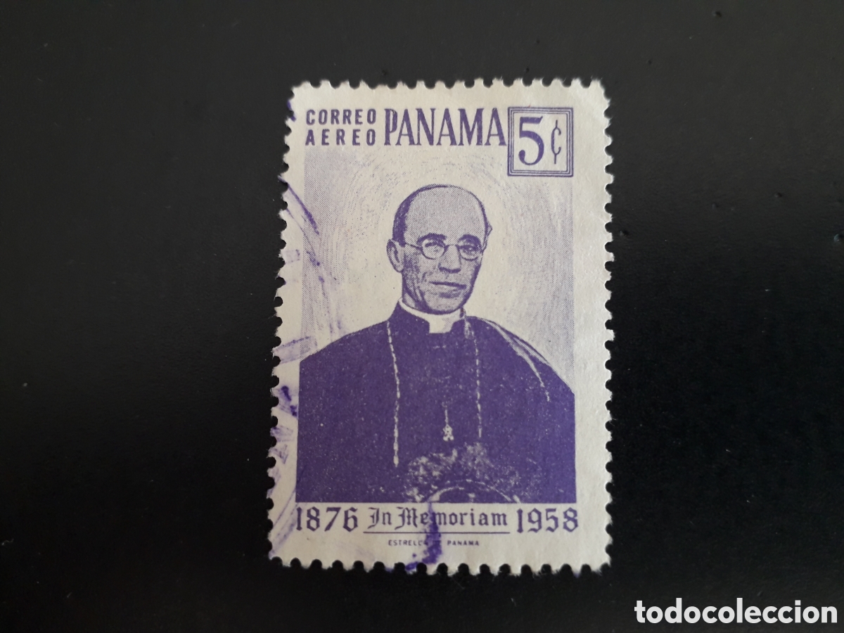 Sellos: PANAM&Aacute; YVERT A 196 SELLO SUELTO USADO 1958 PAPA P&Iacute;O XII PEDIDO M&Iacute;NIMO 3&euro;