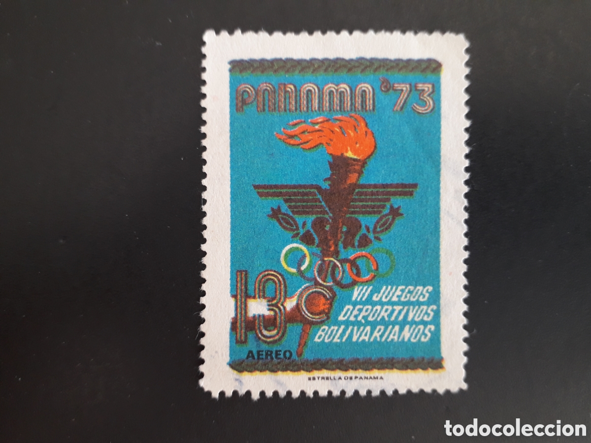 Sellos: PANAM&Aacute; YVERT A 486 SELLO SUELTO USADO 1973 DEPORTES JUEGOS BOLIVARIANOS ANTORCHA PEDIDO M&Iacute;NIMO 3&euro;