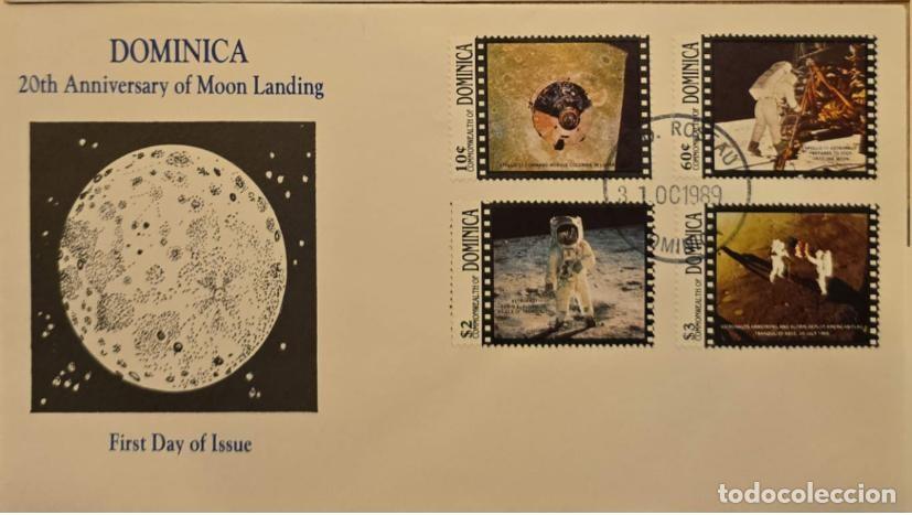 Sellos: TS.)1989, DOMINICA, ROSEAU, FIRST DAY COVER, COMMEMORATIVE PRE-PRINTED, &rdquo;20TH ANNIVERSARY OF THE MOO