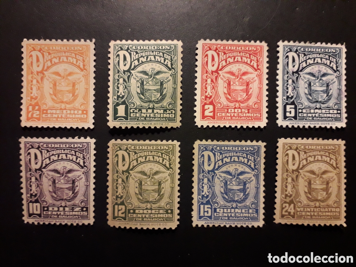 Sellos: PANAM&Aacute; YVERT 135/42 SIN 143/4 SERIE CORTA SIN GOMA O NUEVA *** 1924 ESCUDO PEDIDO M&Iacute;NIMO 3&euro;