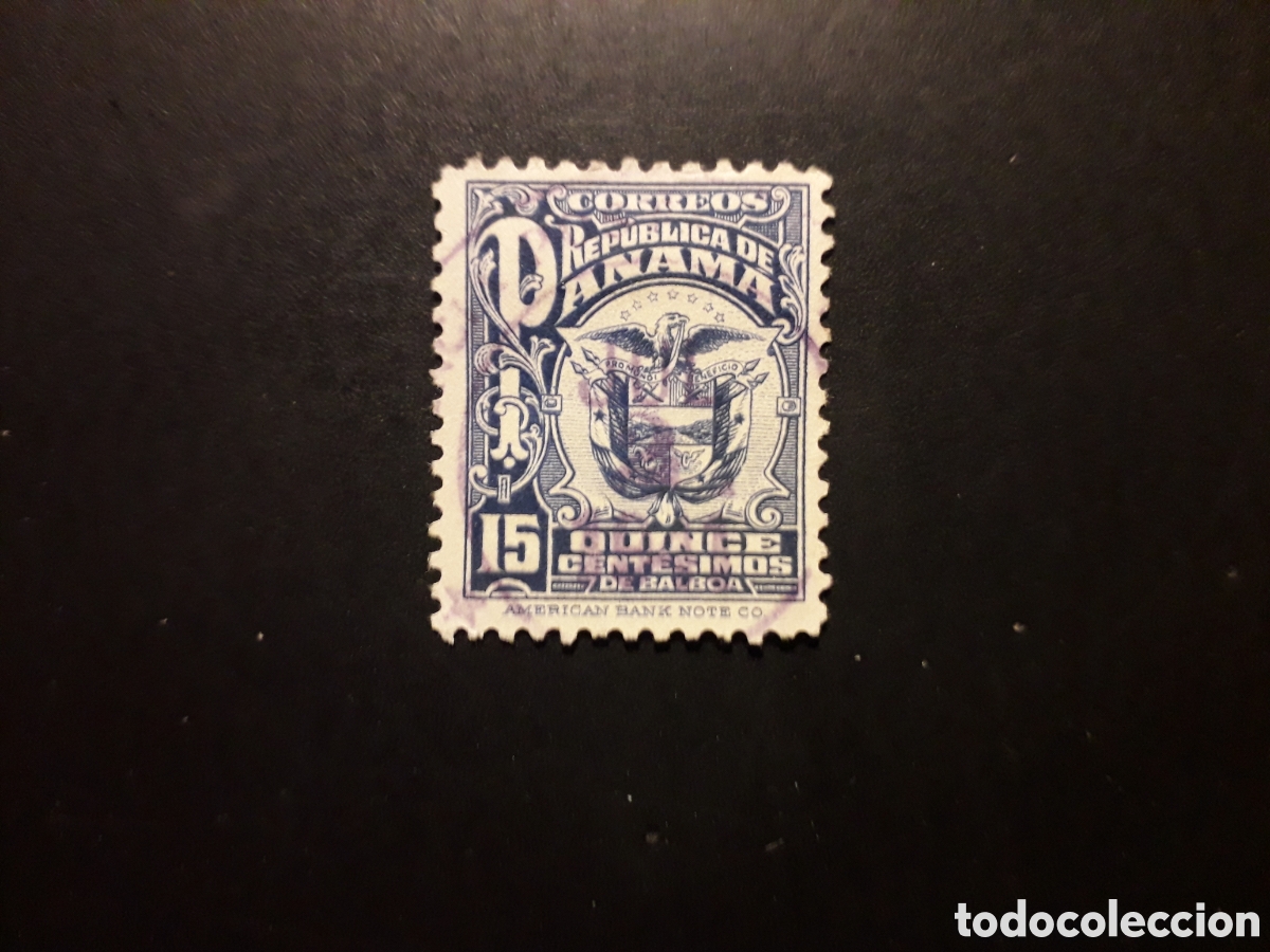 Sellos: PANAM&Aacute; YVERT 141 SELLO SUELTO USADO 1924 ESCUDO PEDIDO M&Iacute;NIMO 3&euro;