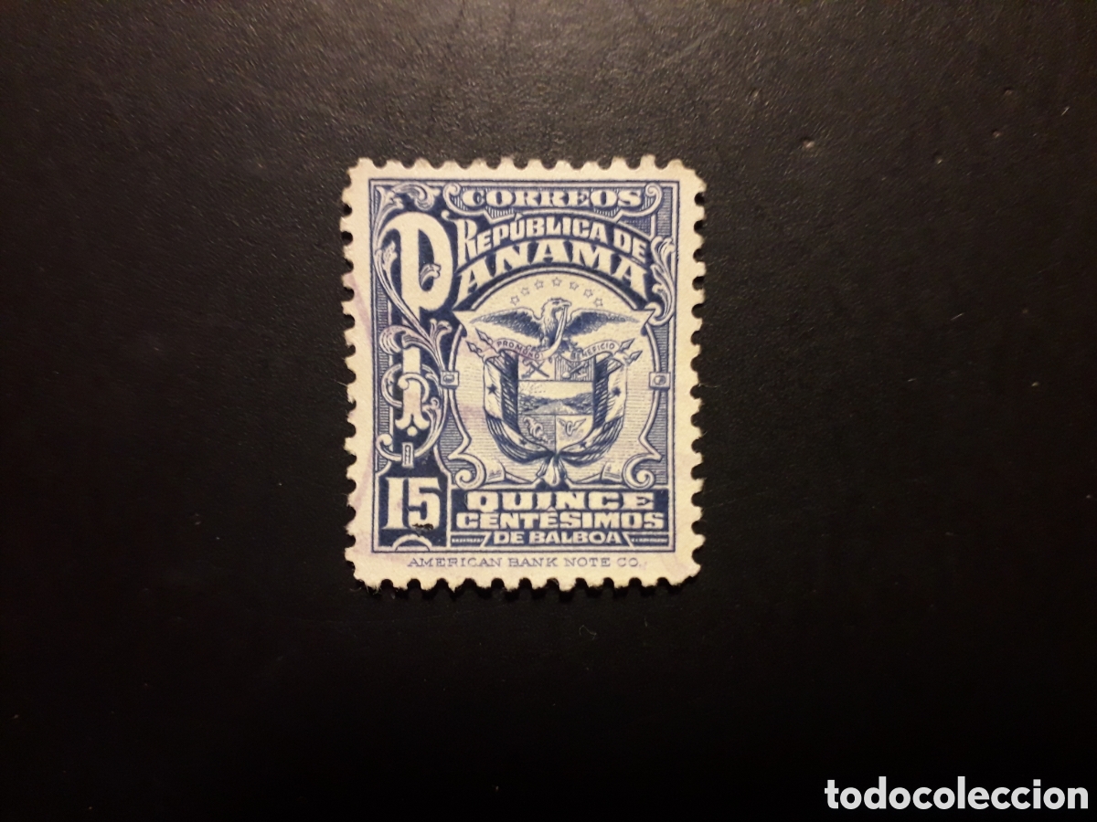 Sellos: PANAM&Aacute; YVERT 141 SELLO SUELTO USADO 1924 ESCUDO PEDIDO M&Iacute;NIMO 3&euro;