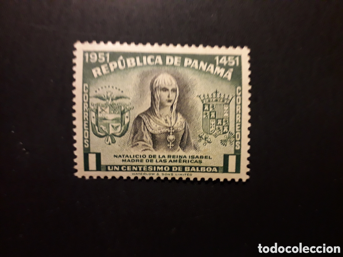 Sellos: PANAM&Aacute; YVERT 283 SELLO SUELTO NUEVO *** 1952 ISABEL LA CAT&Oacute;LICA, ESCUDOS PEDIDO M&Iacute;NIMO 3&euro;