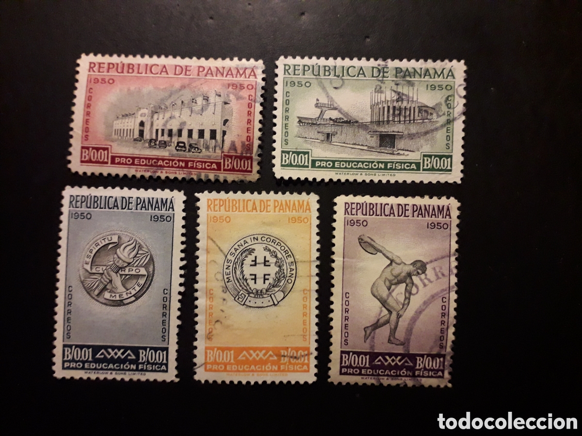 Sellos: PANAM&Aacute; YVERT 277/81 SERIE COMPLETA USADA 1950-52 EDUCACI&Oacute;N F&Iacute;SICA PEDIDO M&Iacute;NIMO 3&euro;