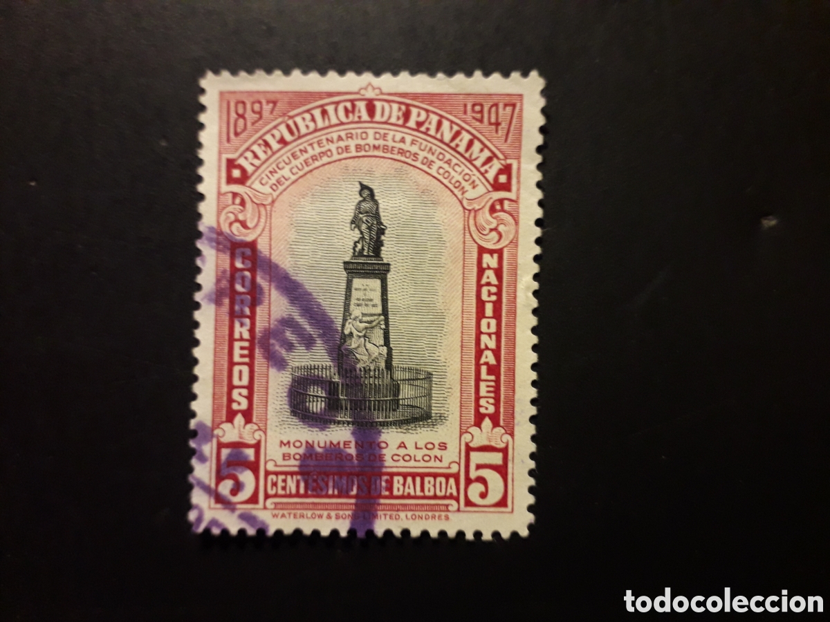 Sellos: PANAM&Aacute; YVERT 262 SELLO SUELTO USADO 1947 60 A&Ntilde;OS BOMBEROS DE COL&Oacute;N PEDIDO M&Iacute;NIMO 3&euro;