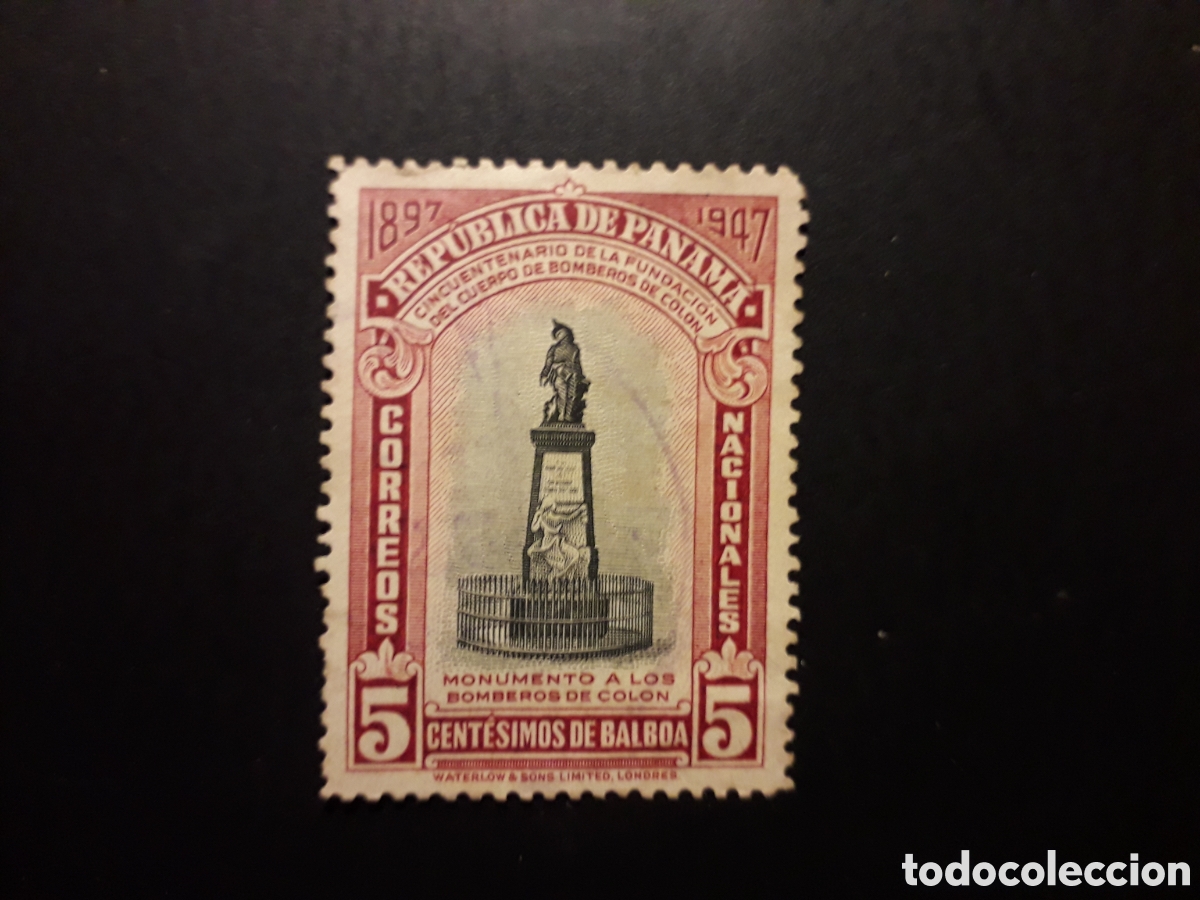 Sellos: PANAM&Aacute; YVERT 262 SELLO SUELTO USADO 1947 60 A&Ntilde;OS BOMBEROS DE COL&Oacute;N PEDIDO M&Iacute;NIMO 3&euro;