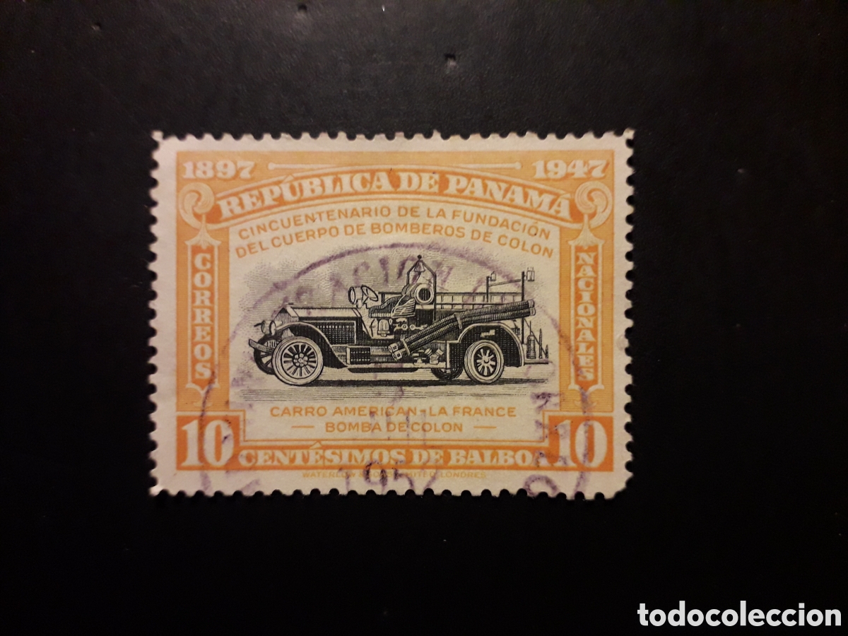 Sellos: PANAM&Aacute; YVERT 263 SELLO SUELTO USADO 1947 60 A&Ntilde;OS BOMBEROS DE COL&Oacute;N PEDIDO M&Iacute;NIMO 3&euro;