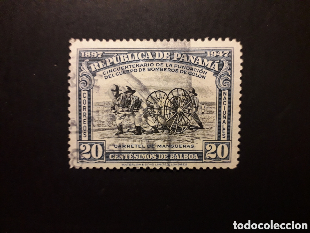 Sellos: PANAM&Aacute; YVERT 264 SELLO SUELTO USADO 1947 60 A&Ntilde;OS BOMBEROS DE COL&Oacute;N PEDIDO M&Iacute;NIMO 3&euro;