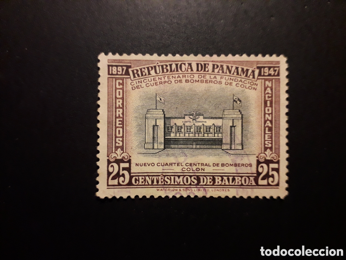 Sellos: PANAM&Aacute; YVERT 265 SELLO SUELTO USADO 1947 60 A&Ntilde;OS BOMBEROS DE COL&Oacute;N PEDIDO M&Iacute;NIMO 3&euro;