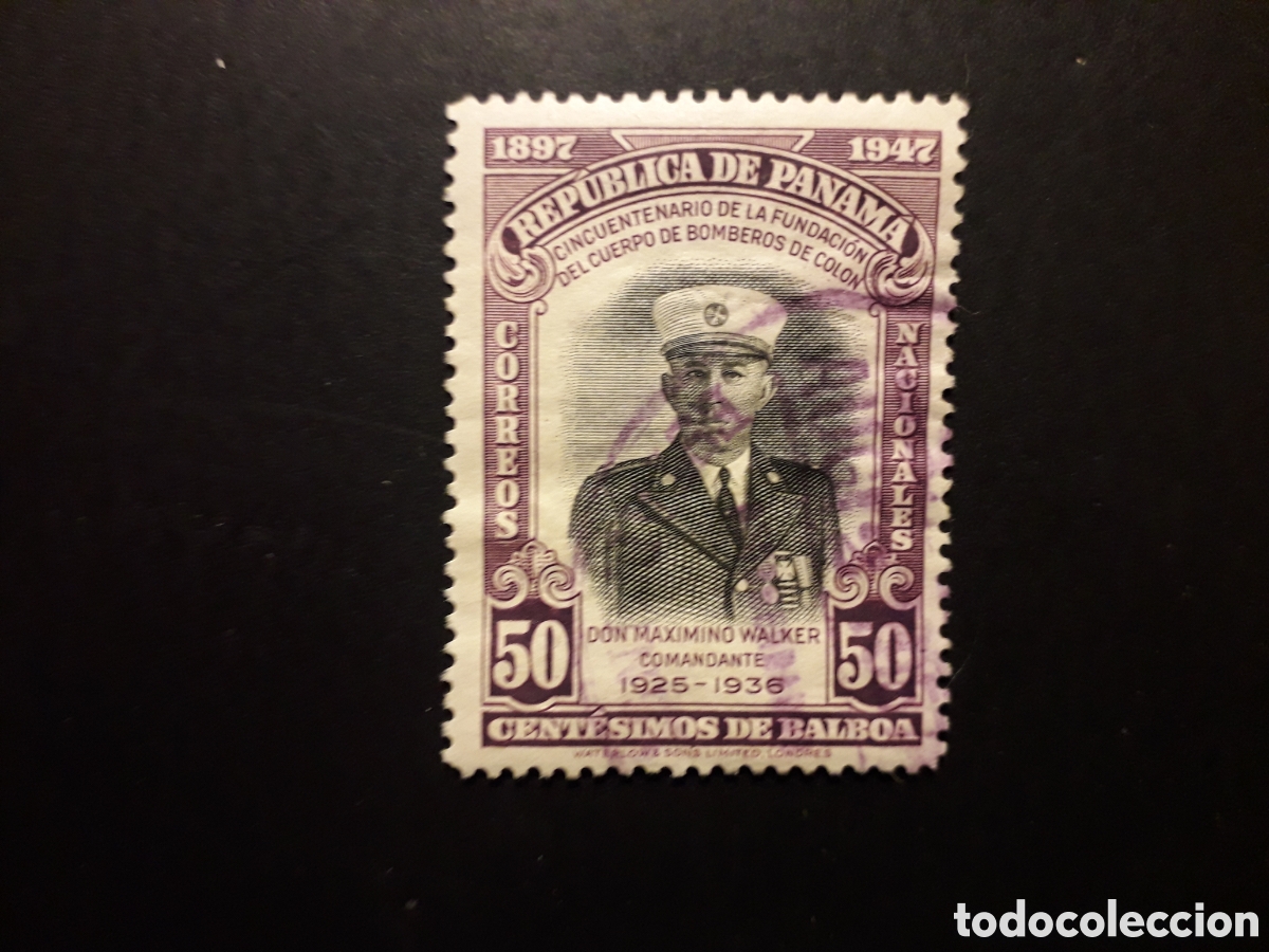 Sellos: PANAM&Aacute; YVERT 266 SELLO SUELTO USADO 1947 60 A&Ntilde;OS BOMBEROS DE COL&Oacute;N PEDIDO M&Iacute;NIMO 3&euro;