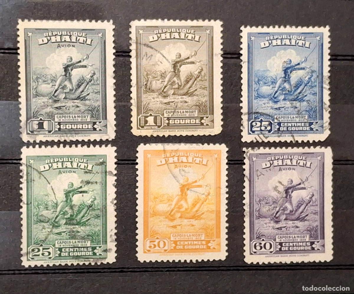 Briefmarken: 1946, 6 sellos de Hait&iacute;