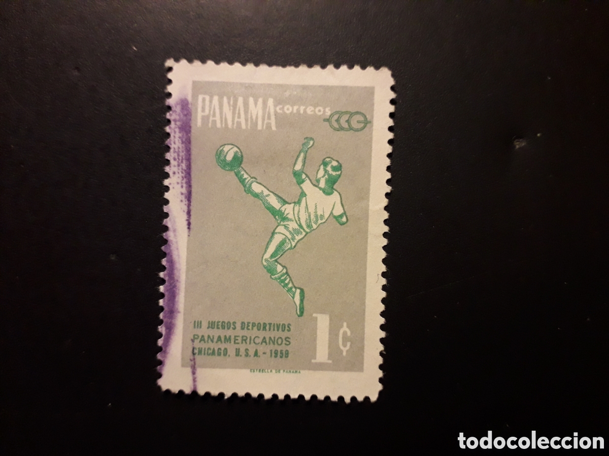 Sellos: PANAM&Aacute; YVERT 333 SELLO SUELTO USADO 1959 DEPORTES, F&Uacute;TBOL PEDIDO M&Iacute;NIMO 3&euro;