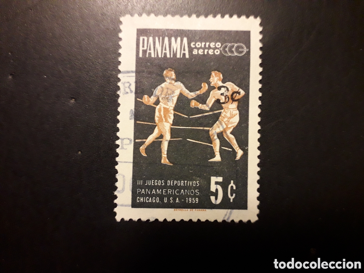 Sellos: PANAM&Aacute; YVERT A 388 SELLO SUELTO USADO 1967 DEPORTES, BOXEO, SOBRECARGADO PEDIDO M&Iacute;NIMO 3&euro;