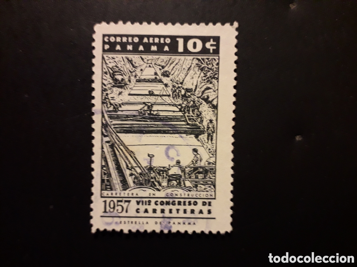 Sellos: PANAM&Aacute; YVERT A 172 SELLO SUELTO USADO 1957 CONGRESO DE CARRETERAS PEDIDO M&Iacute;NIMO 3&euro;