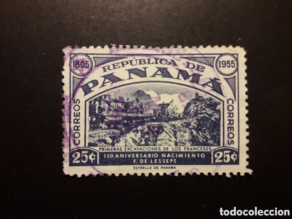 Sellos: PANAM&Aacute; YVERT 302 SELLO SUELTO USADO 1955 FERDINAND DE LESSEPS PEDIDO M&Iacute;NIMO 3&euro;