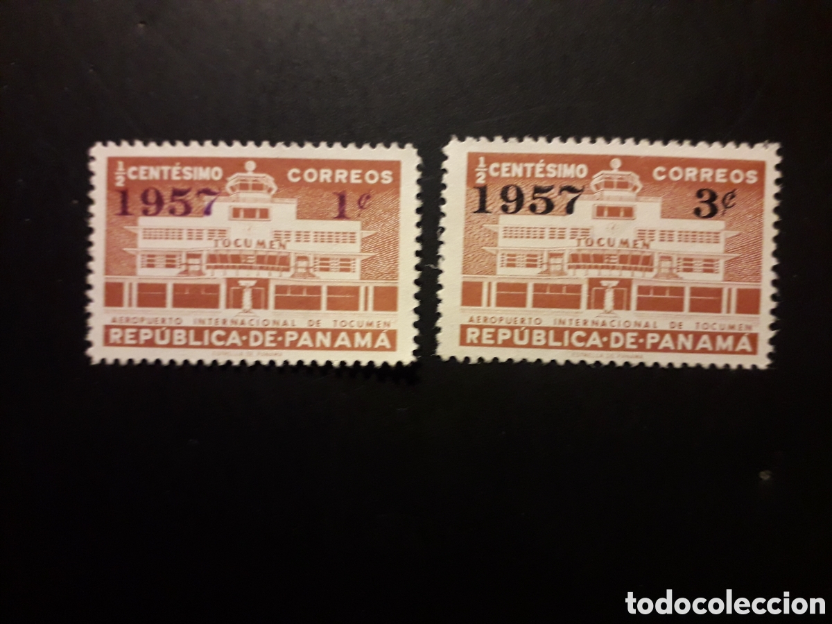 Sellos: PANAM&Aacute; YVERT 311/2 SERIE COMPLETA USADA 1957 SOBRECARGADOS PEDIDO M&Iacute;NIMO 3&euro;