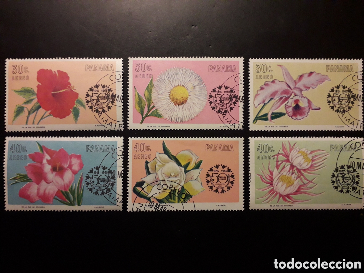 Sellos: PANAM&Aacute; YVERT A 374/9 SERIE COMPLETA USADA 1967 FLORA, FLORES PEDIDO M&Iacute;NIMO 3&euro;