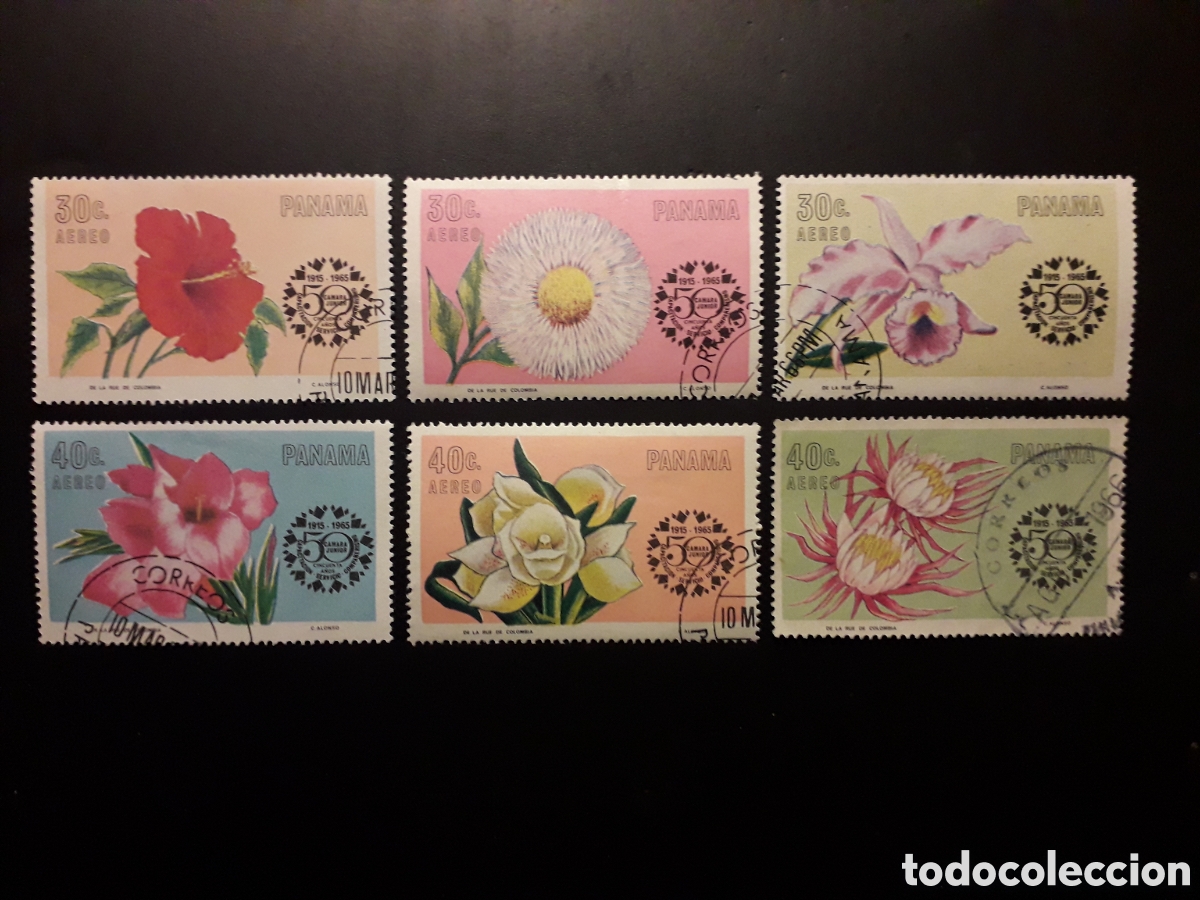 Sellos: PANAM&Aacute; YVERT A 374/9 SERIE COMPLETA USADA 1967 FLORA, FLORES PEDIDO M&Iacute;NIMO 3&euro;