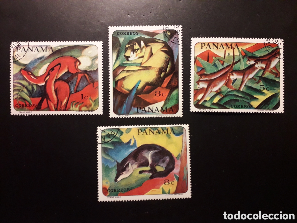 Sellos: PANAM&Aacute; YVERT 462/5 SERIE COMPLETA USADA 1967 FAUNA, PINTURAS DE ANIMALES PEDIDO M&Iacute;NIMO 3&euro;