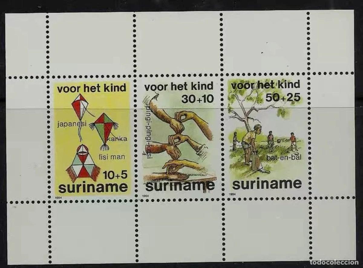 Sellos: SURINAM 1984 SHEET MNH VOOR HET KIND FOR THE CHILD PARA EL NI&Ntilde;O INFANCIA CHILDHOOD