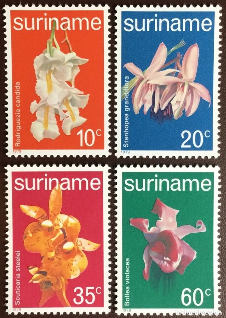 Sellos: SURINAM 1979 4 STAMPS MNH ORCHIDS ORCHIDEES ORQUIDEAS ORCHIDEEN ORCHIDEE FLORES FLOWERS FLEURS