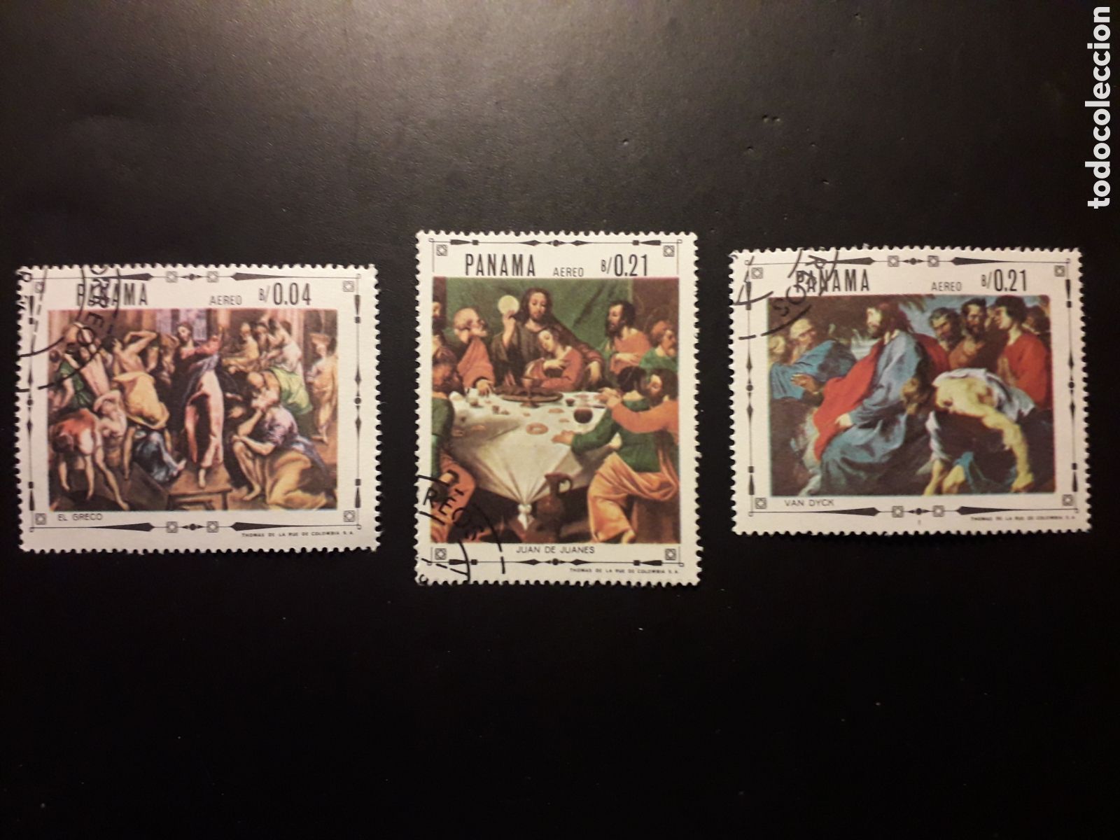 Sellos: PANAM&Aacute; YVERT A 437/9 SERIE COMPLETA USADA 1967 PINTURAS SEMANA SANTA PEDIDO M&Iacute;NIMO 3&euro;