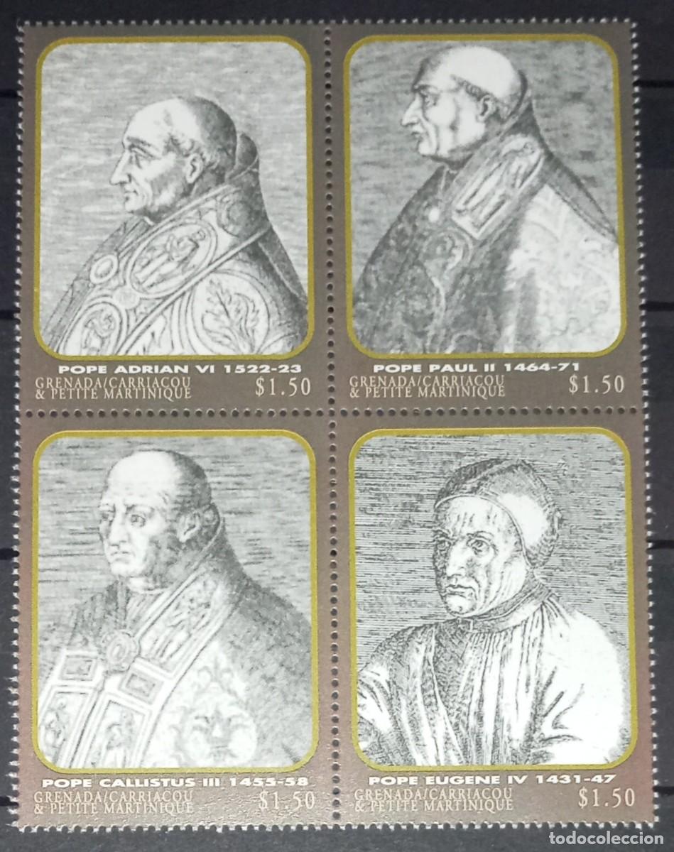 Sellos: GRENADA CARRIACOU & PETITE MARTINIQUE 2000 SERIE 4 STAMPS MNH PAPAS POPES PAPES MILLENNIUM MILLENIUM