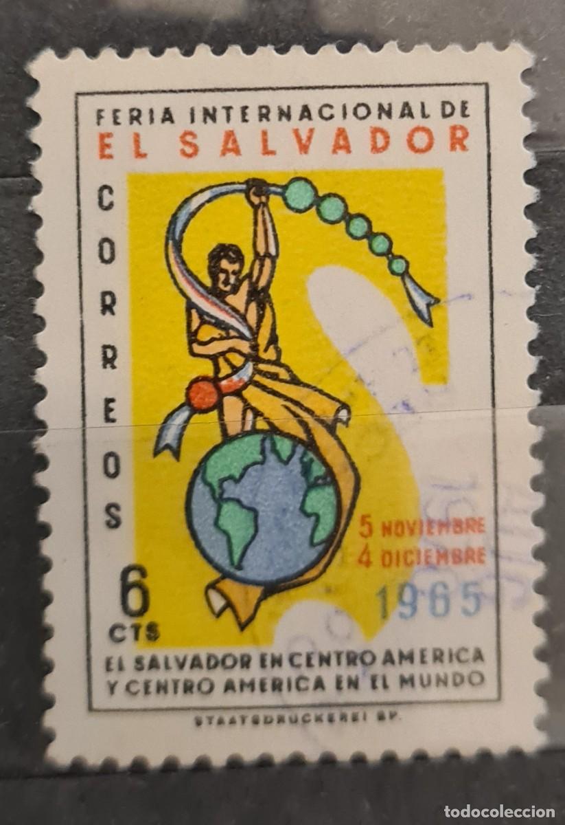 Sellos: Sello usado del Salvador 1965: Feria internacional de Nueva San Salvador