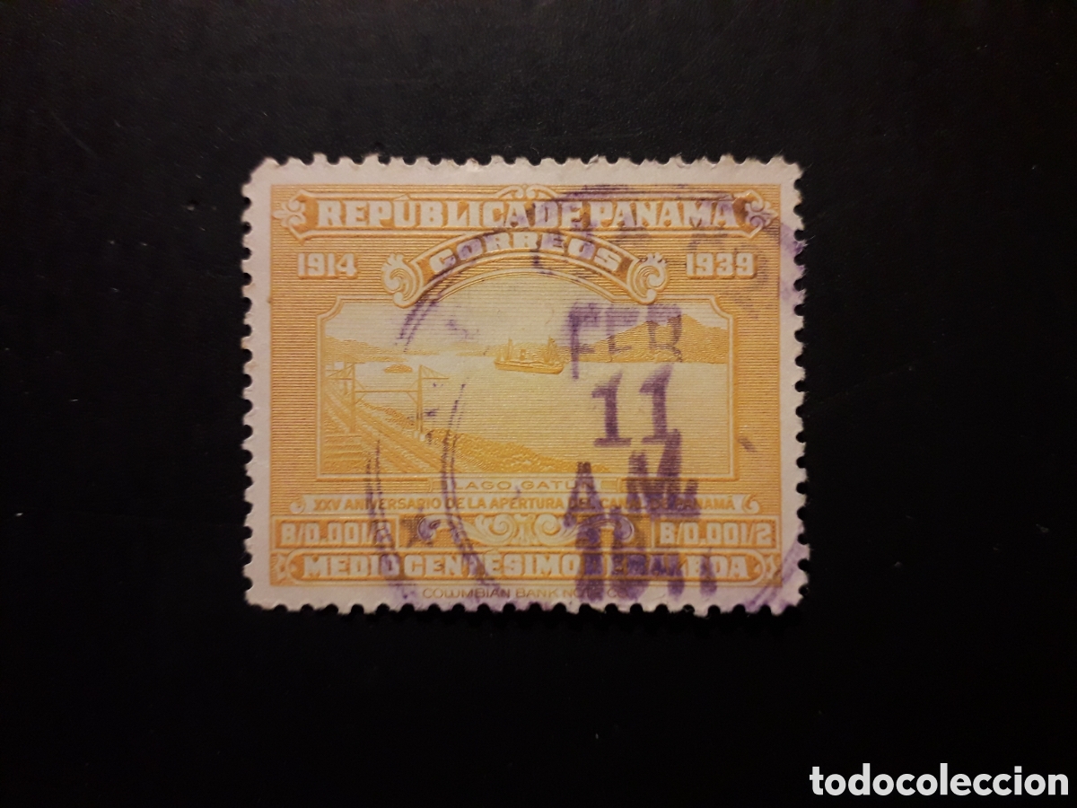 Sellos: PANAM&Aacute; YVERT 215 SELLO SUELTO USADO 1939 25 A&Ntilde;OS APERTURA DEL CANAL DE PANAM&Aacute; PEDIDO M&Iacute;NIMO 3&euro;