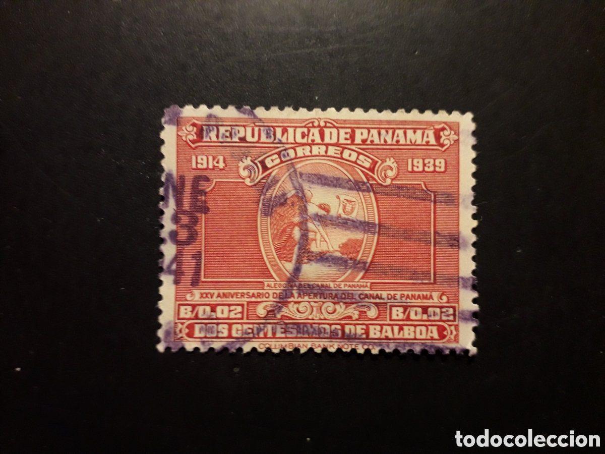 Sellos: PANAM&Aacute; YVERT 217 SELLO SUELTO USADO 1939 25 A&Ntilde;OS APERTURA DEL CANAL DE PANAM&Aacute; PEDIDO M&Iacute;NIMO 3&euro;