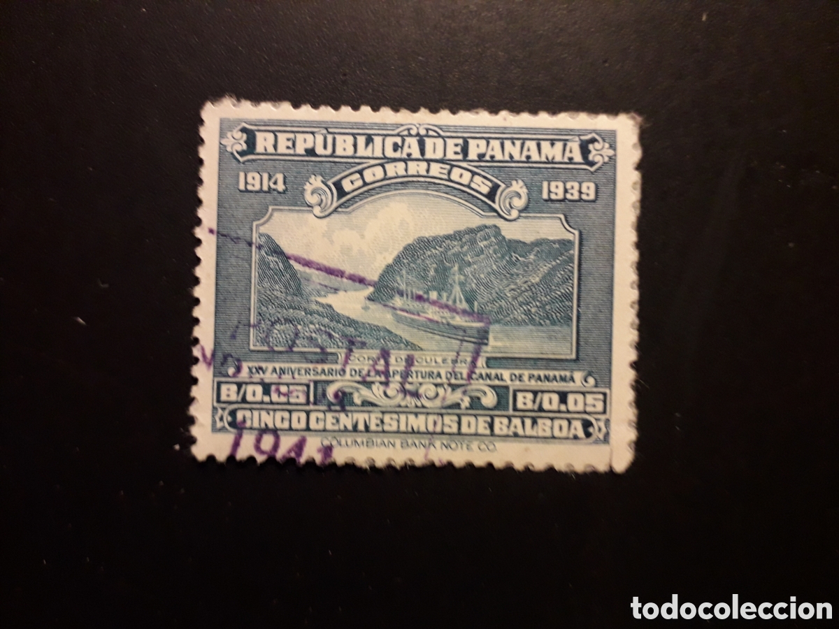 Sellos: PANAM&Aacute; YVERT 218 SELLO SUELTO USADO 1939 25 A&Ntilde;OS APERTURA DEL CANAL DE PANAM&Aacute; PEDIDO M&Iacute;NIMO 3&euro;