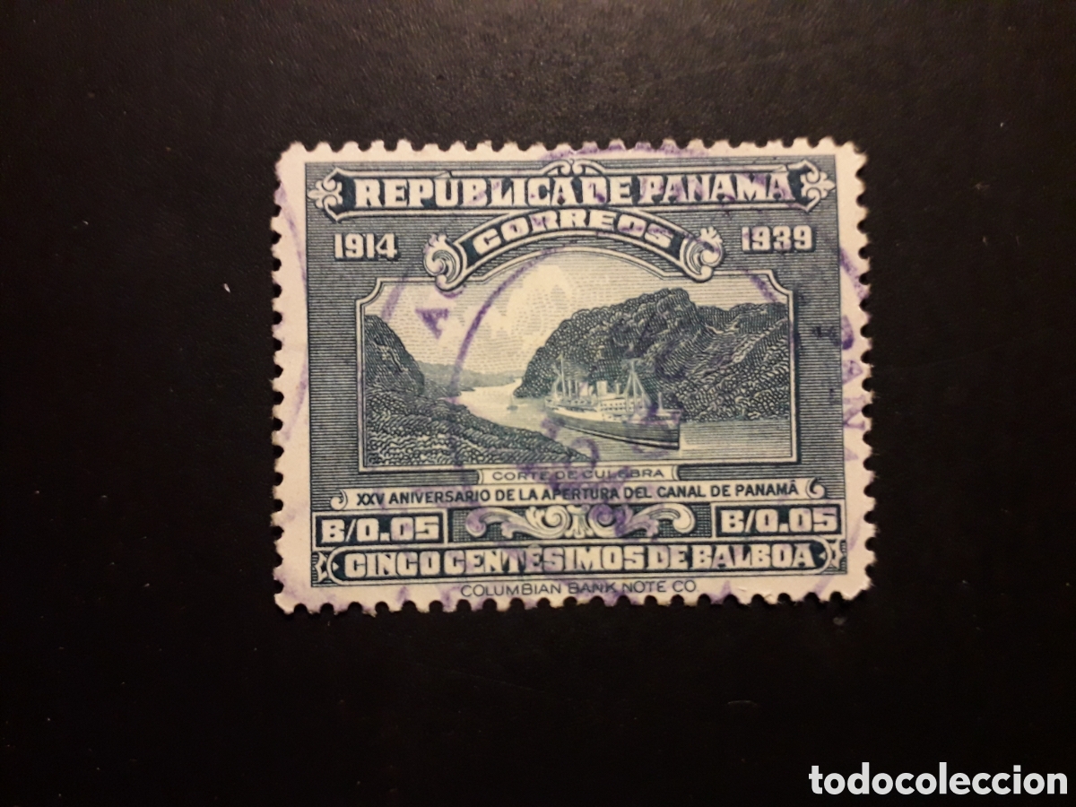 Sellos: PANAM&Aacute; YVERT 218 SELLO SUELTO USADO 1939 25 A&Ntilde;OS APERTURA DEL CANAL DE PANAM&Aacute; PEDIDO M&Iacute;NIMO 3&euro;