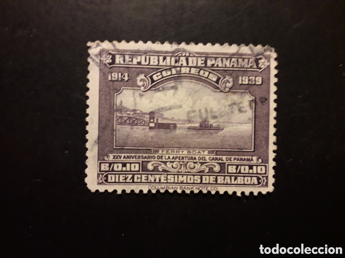 Sellos: PANAM&Aacute; YVERT 219 SELLO SUELTO USADO 1939 25 A&Ntilde;OS APERTURA DEL CANAL DE PANAM&Aacute; PEDIDO M&Iacute;NIMO 3&euro;
