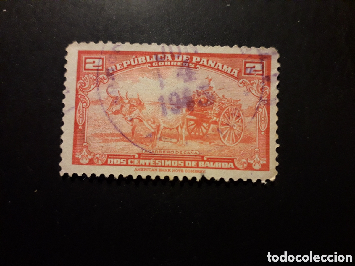 Sellos: PANAM&Aacute; YVERT 235 SELLO SUELTO USADO 1942 B&Aacute;SICA, TRANSPORTE DE LA CA&Ntilde;A DE AZ&Uacute;CAR PEDIDO M&Iacute;NIMO 3&euro;