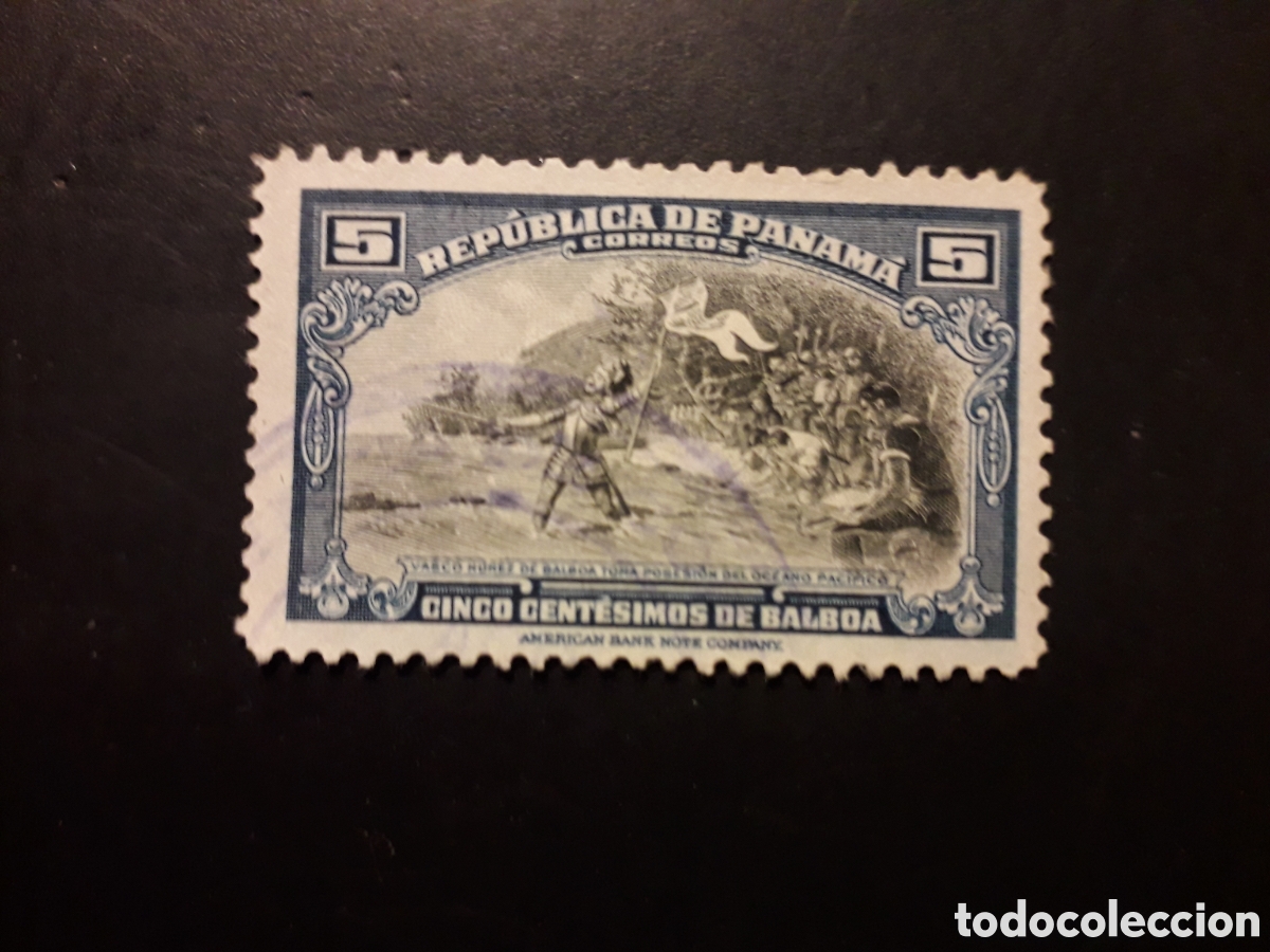 Sellos: PANAM&Aacute; YVERT 236 SELLO SUELTO USADO 1942 B&Aacute;SICA, VASCO N&Uacute;&Ntilde;EZ DE BALBOA PEDIDO M&Iacute;NIMO 3&euro;