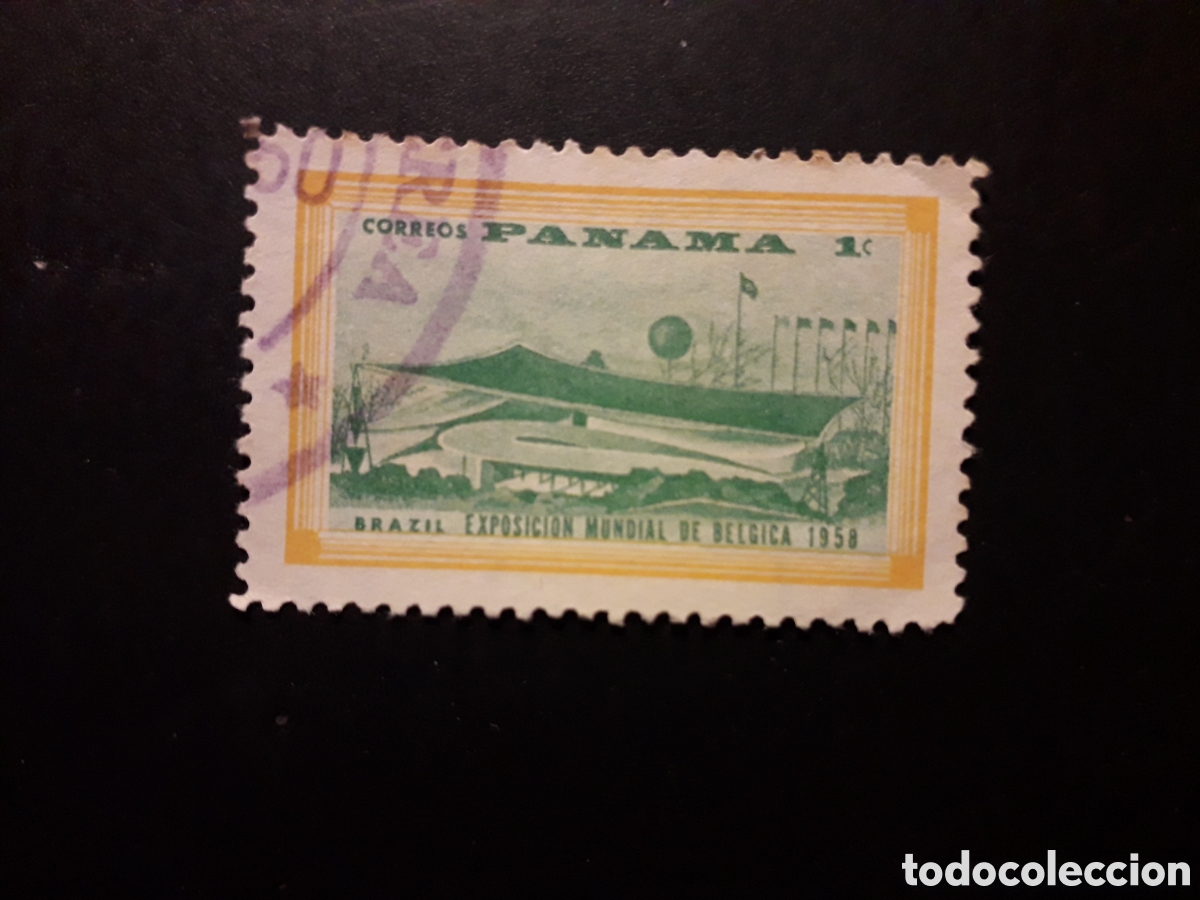 Sellos: PANAM&Aacute; YVERT 318 SELLO SUELTO USADO 1958 EXPOSICI&Oacute;N DE BRUSELAS PEDIDO M&Iacute;NIMO 3&euro;