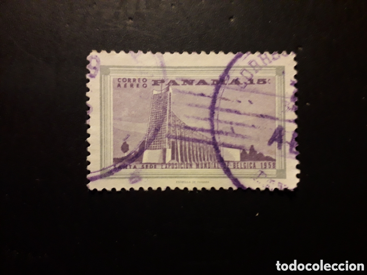 Sellos: PANAM&Aacute; YVERT A 193 SELLO SUELTO USADO 1958 EXPOSICI&Oacute;N DE BRUSELAS PEDIDO M&Iacute;NIMO 3&euro;
