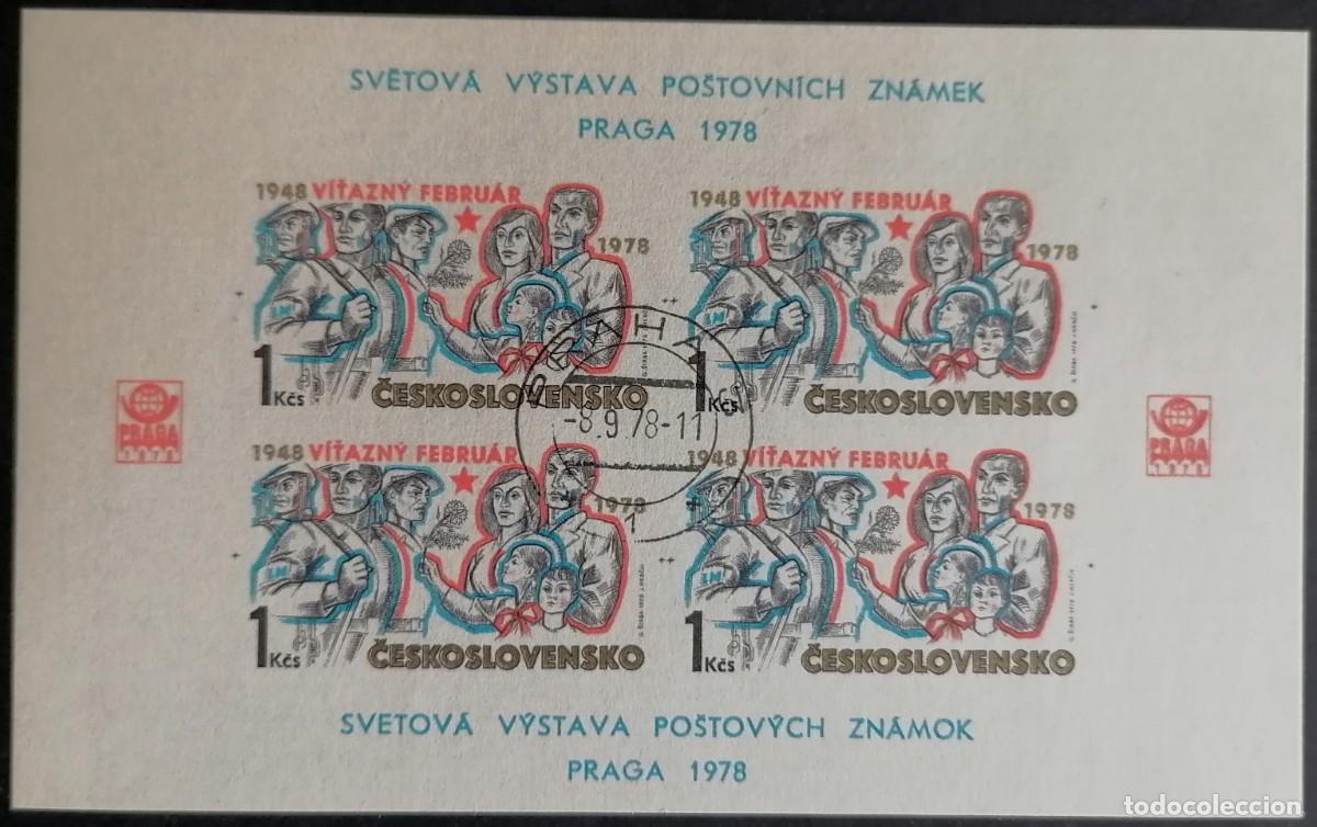 Sellos: CHECOSLOVAQUIA 1978 - HB ANIVERSARIO .