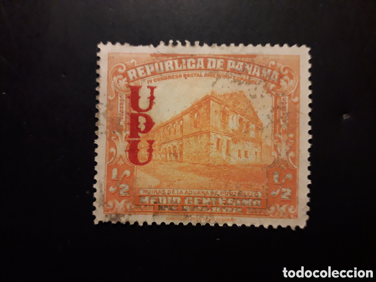 Sellos: PANAM&Aacute; YVERT 177 (B) SELLO SUELTO USADO 1936 CONGRESO POSTAL SOBRECARGADO UPU PEDIDO M&Iacute;NIMO 3&euro;